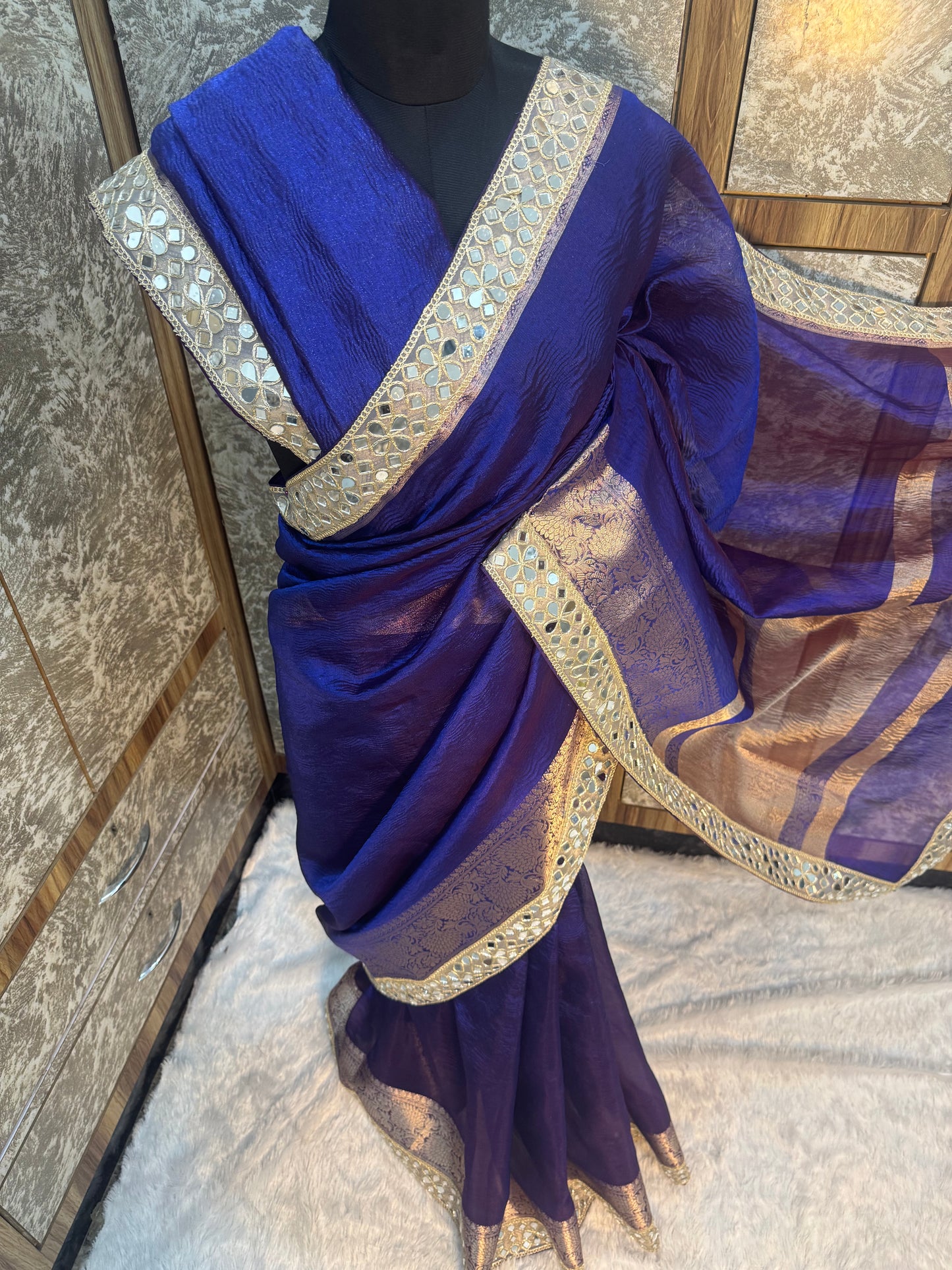 NEEL SHIMMER CRUSHED TISSUE SILK