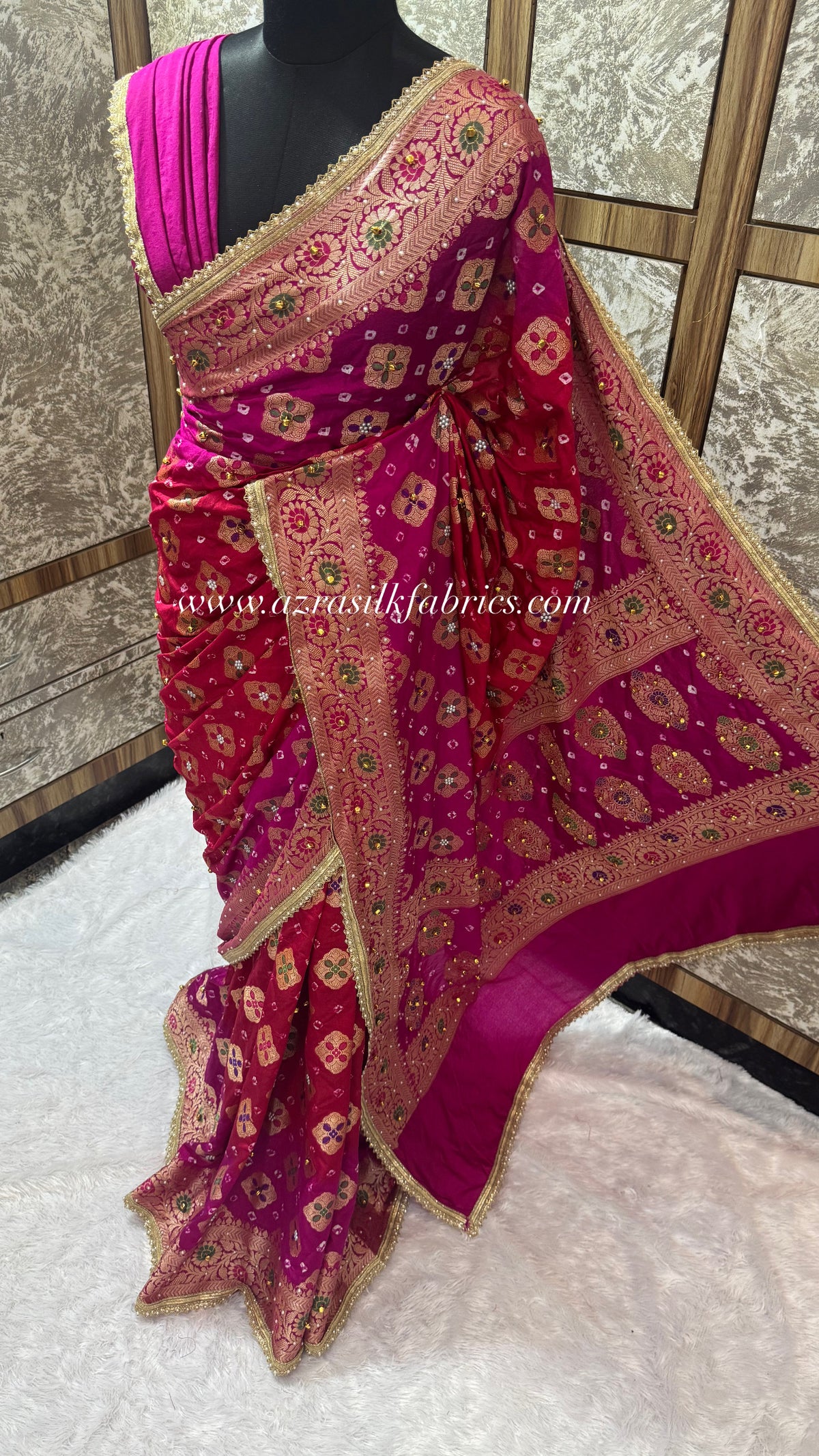 Ghunghroo X BANDHANI georgette silk