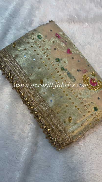 Ghunghroo X Banarasi khaddi georgette silk saree🫶🏻😍