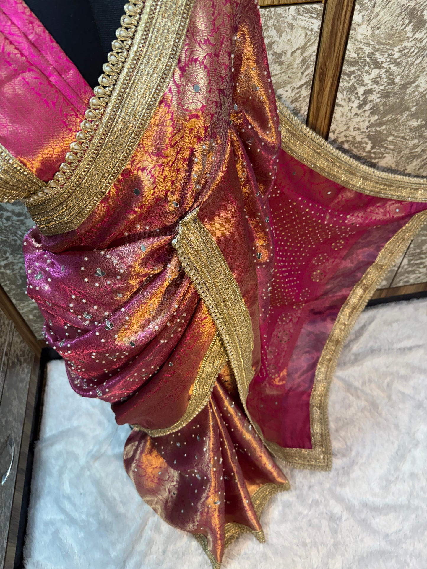 Kanjiwaram handwork saree