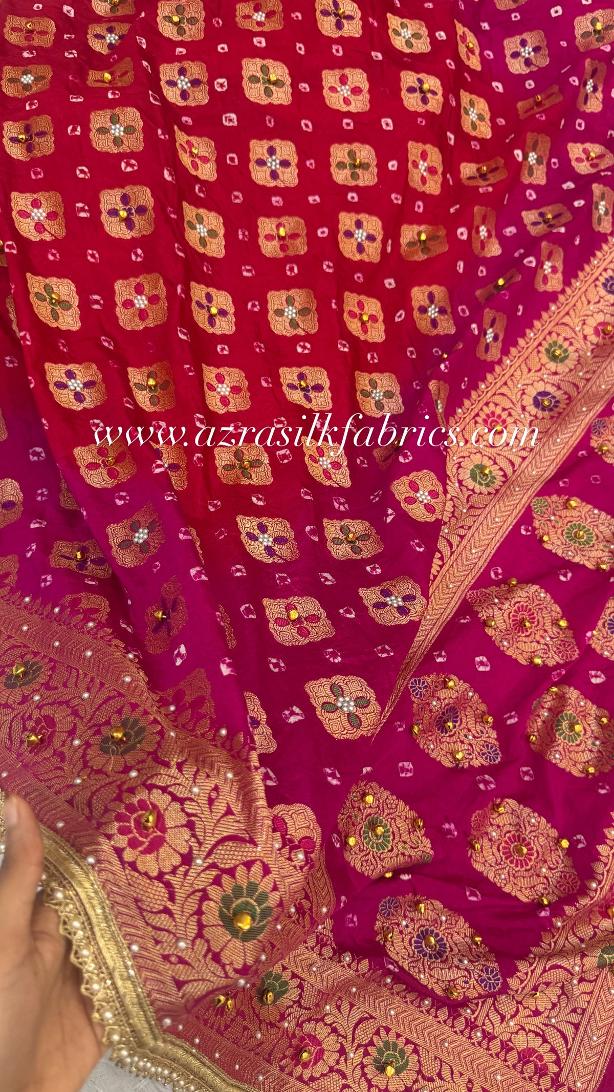 Ghunghroo X BANDHANI georgette silk