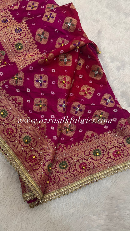 Ghunghroo X BANDHANI georgette silk