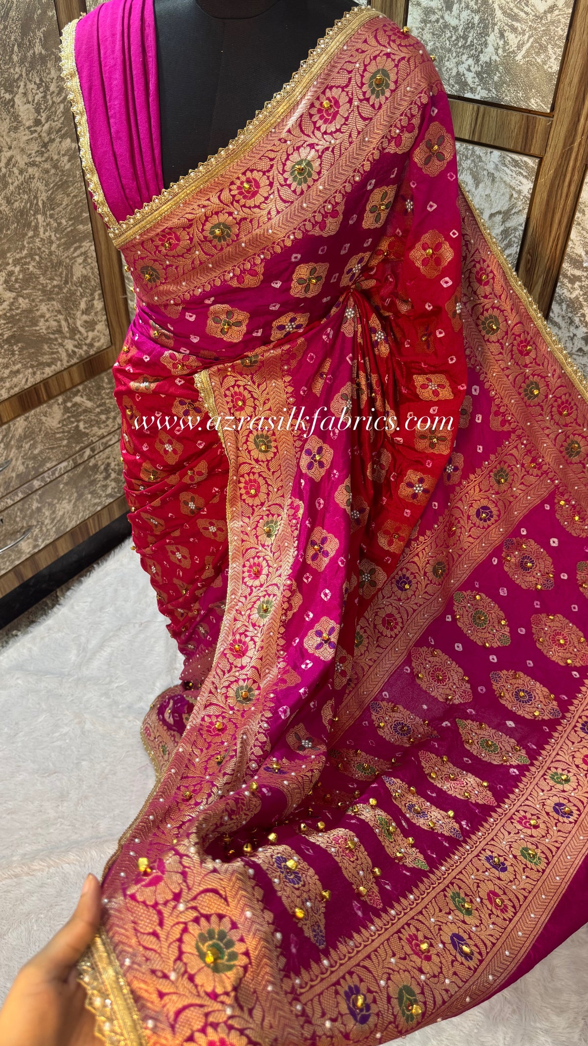 Ghunghroo X BANDHANI georgette silk
