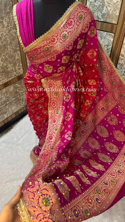 Ghunghroo X BANDHANI georgette silk
