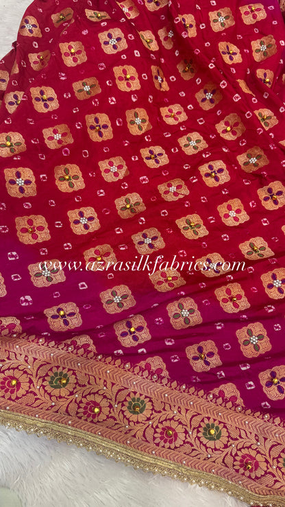Ghunghroo X BANDHANI georgette silk