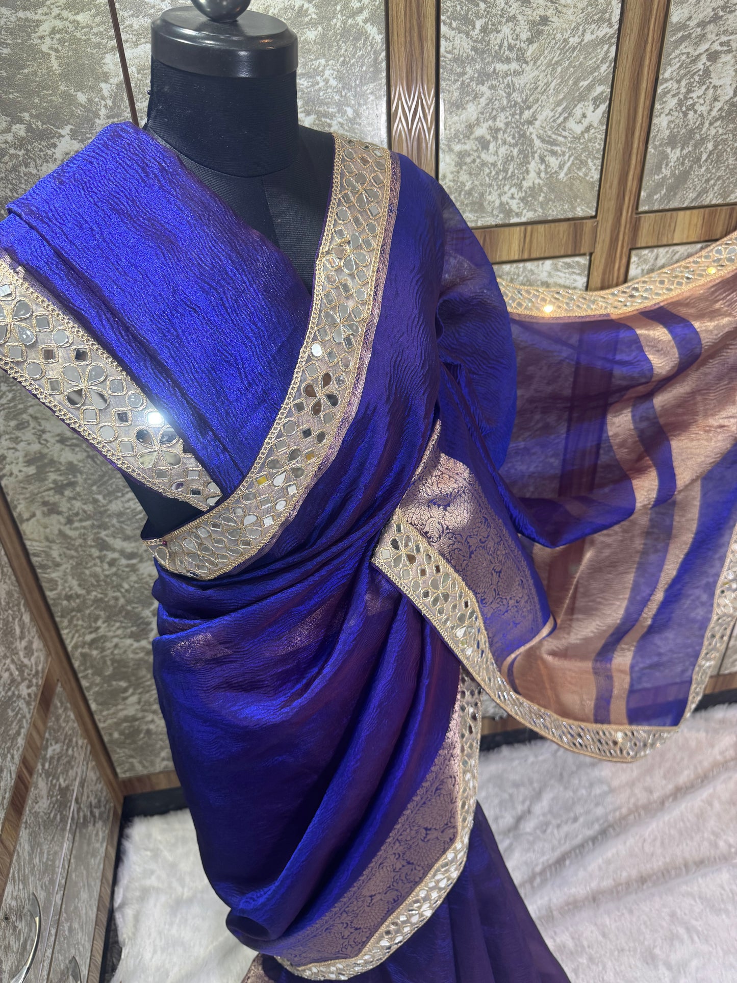 NEEL SHIMMER CRUSHED TISSUE SILK
