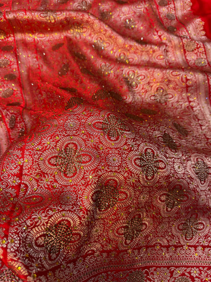 Noor e rewayat katan silk saree
