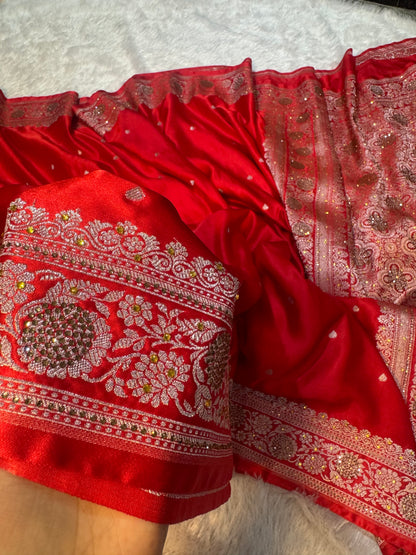 Noor e rewayat katan silk saree
